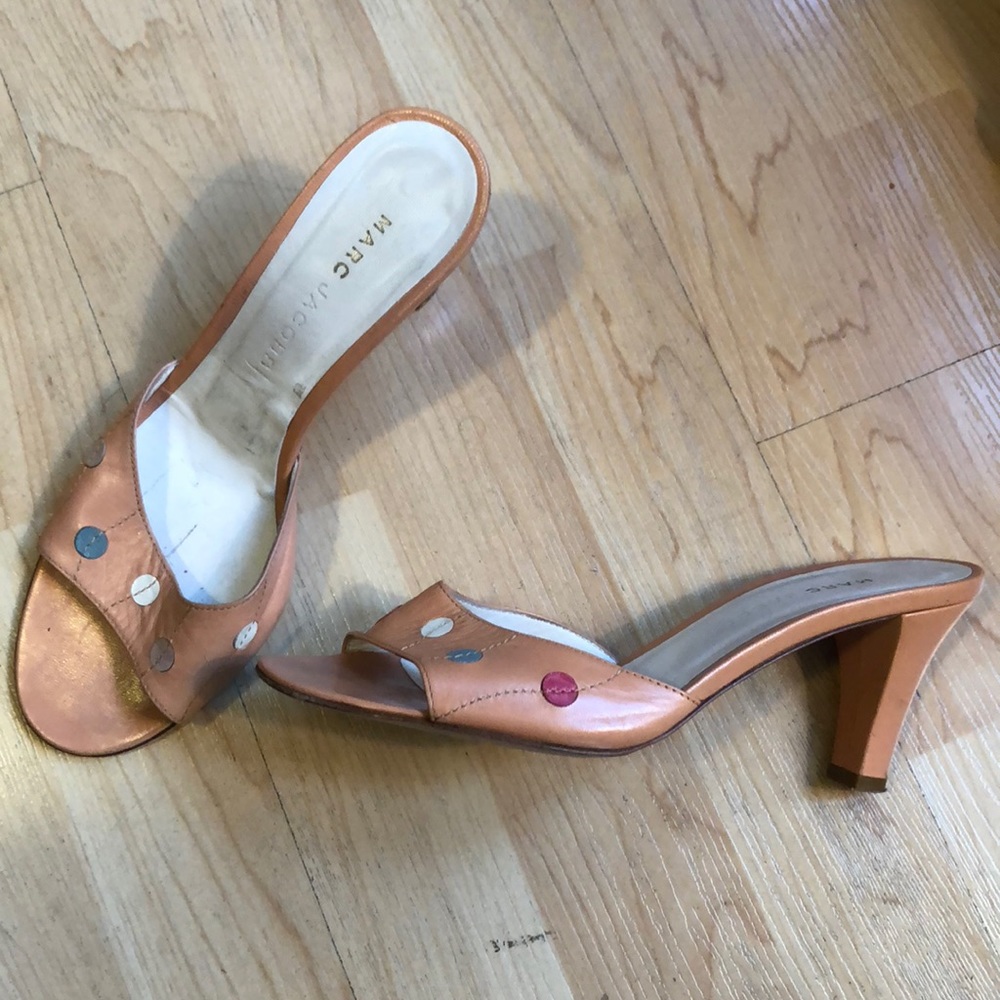 Marc Jacobs Peach Polka Dot Mules Or Slides - image 2